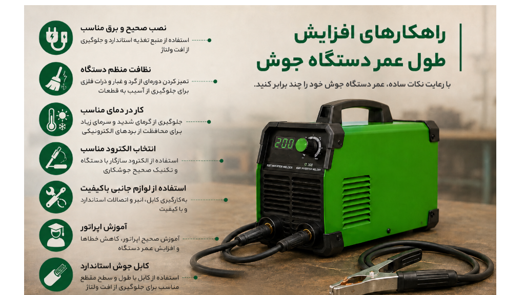 نکات طلایی افزایش طول عمر دستگاه جوش