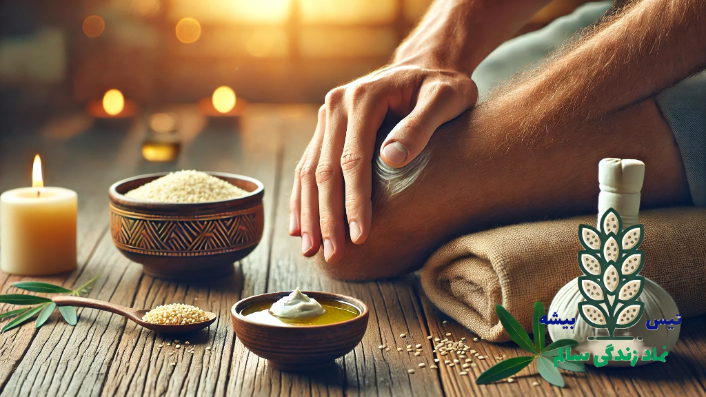 مصرف موضعی روغن کنجد یا ارده برای درد مفاصل