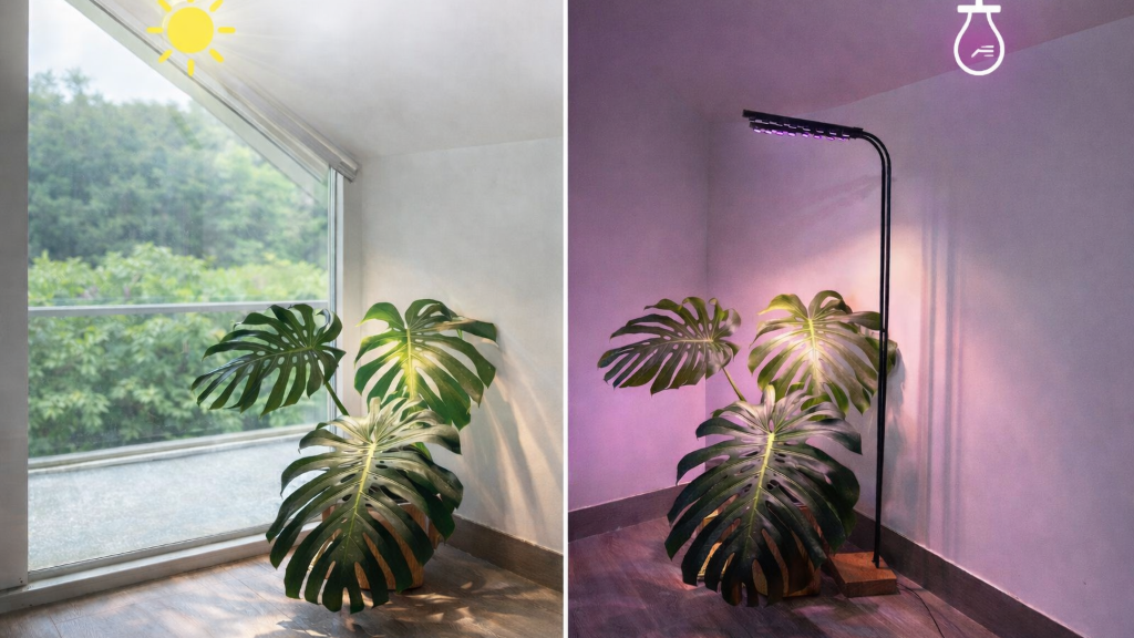 نور طبیعی یا نور رشد؟ کدام برای گیاه شما بهتر است؟