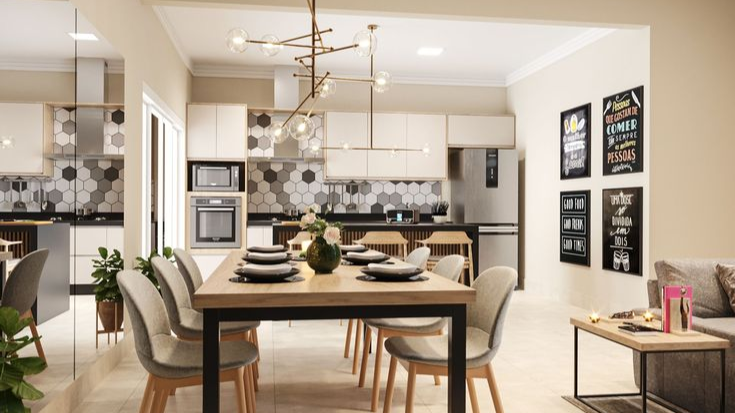 فضای چندمنظوره: آشپزخانه + اتاق نشیمن؛ قلب تپنده خانه‌های مدرن