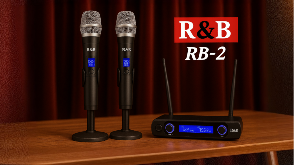 میکروفون بیسیم دوکانال RB-2 از برند R&B