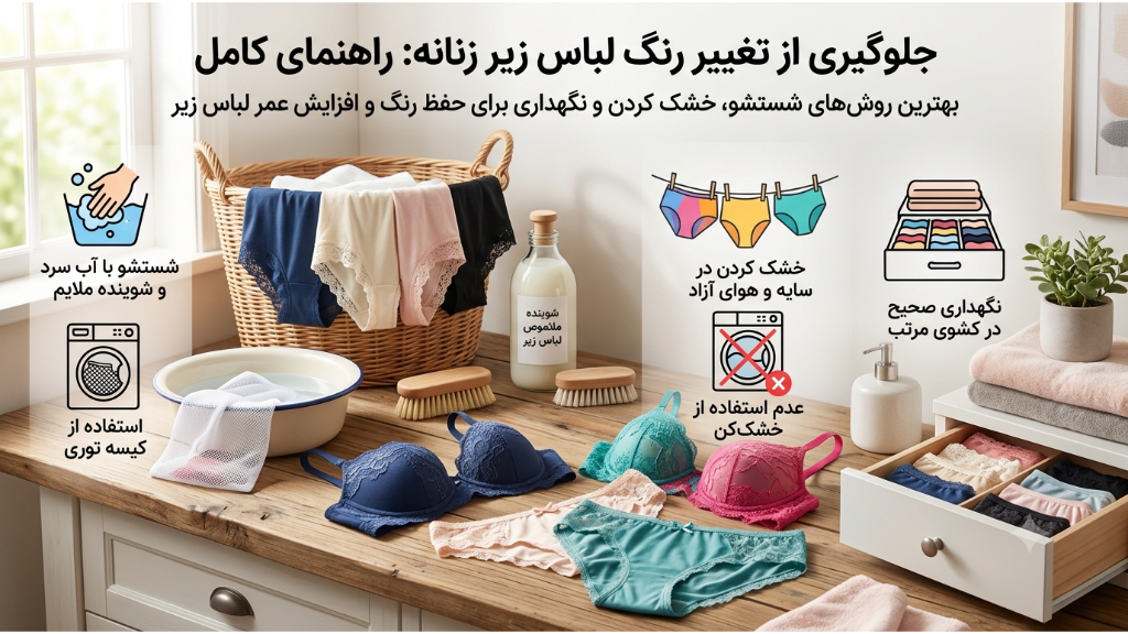 چگونه از تغییر رنگ لباس زیر جلوگیری کنیم؟ راهنمای کامل