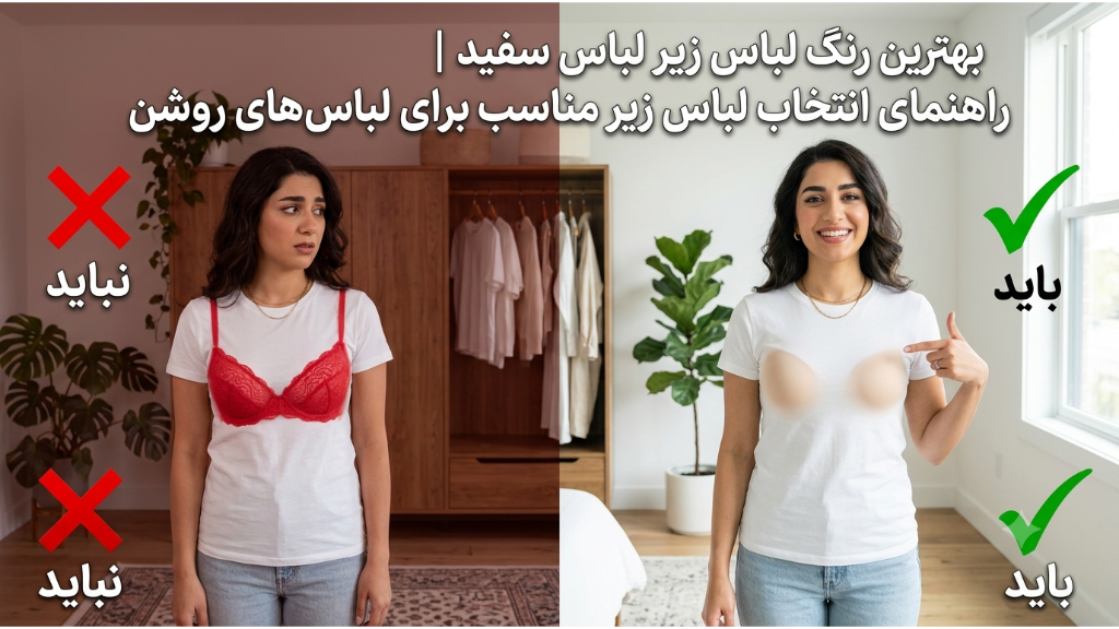 بهترین رنگ لباس زیر زیر لباس سفید | راهنمای انتخاب صحیح