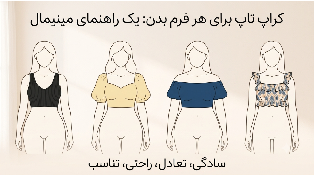 بهترین مدل کراپ تاپ برای هر فرم بدن، راهنمای انتخاب