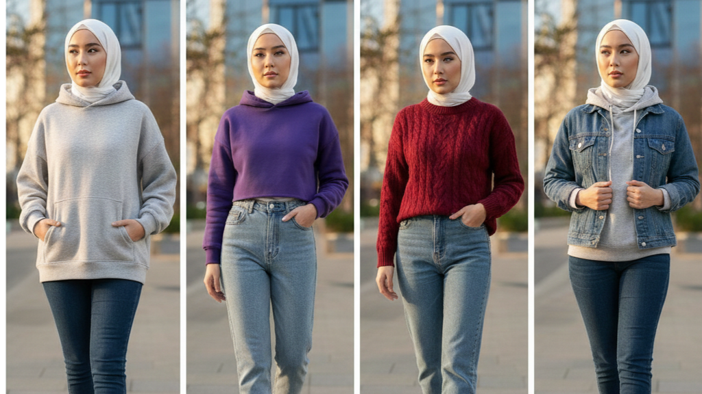 راهنمای جامع ست کردن هودی با شلوار جین آوینا استایل