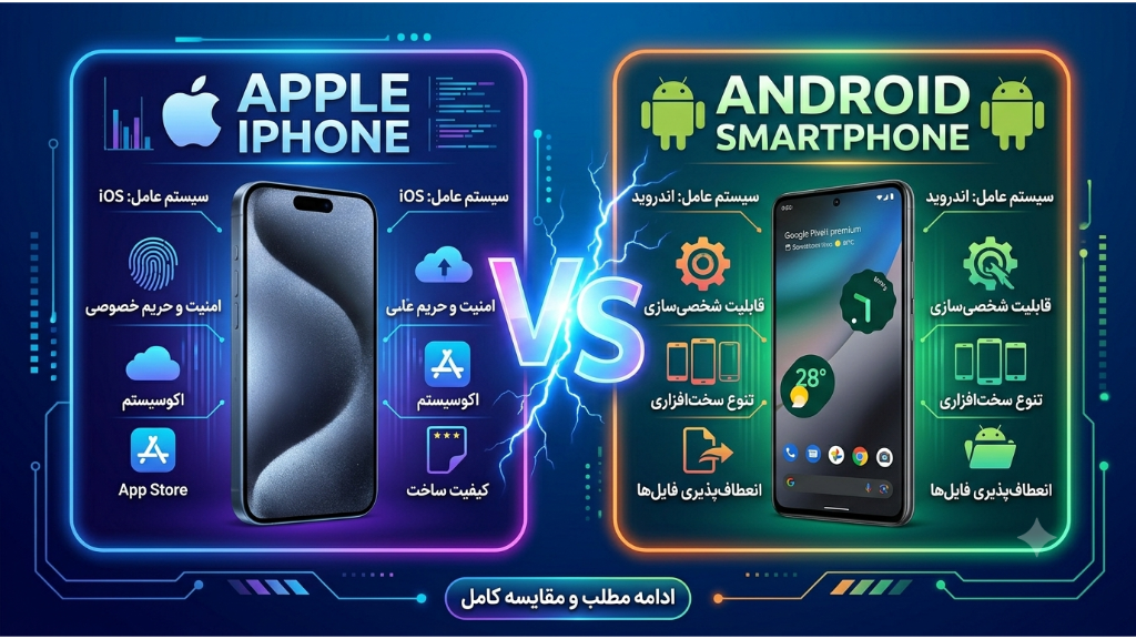 مقایسه آیفون و اندروید؛کدام بهتر است ؟