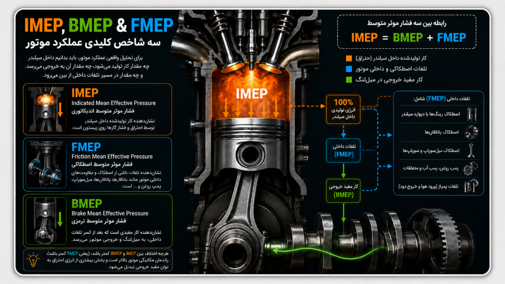 فشار موثر موتور؛ IMEP، BMEP و FMEP چیست؟