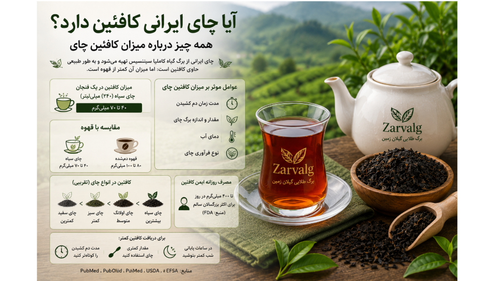 آیا چای ایرانی کافئین دارد؟ همه چیز درباره میزان کافئین چای