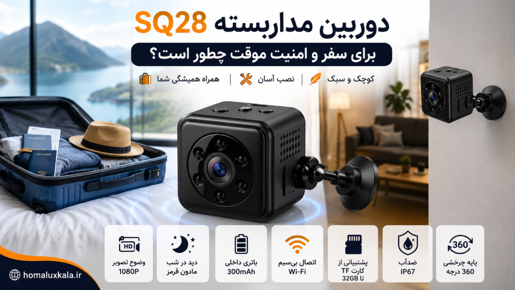دوربین مداربسته SQ28 برای سفر و امنیت موقت چطور است؟