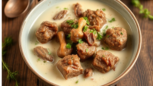 طرز تهیه خوراک شیرگوشت