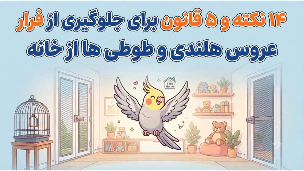 14 نکته و 5 قانون مهم برای جلوگیری از فرار طوطی ها