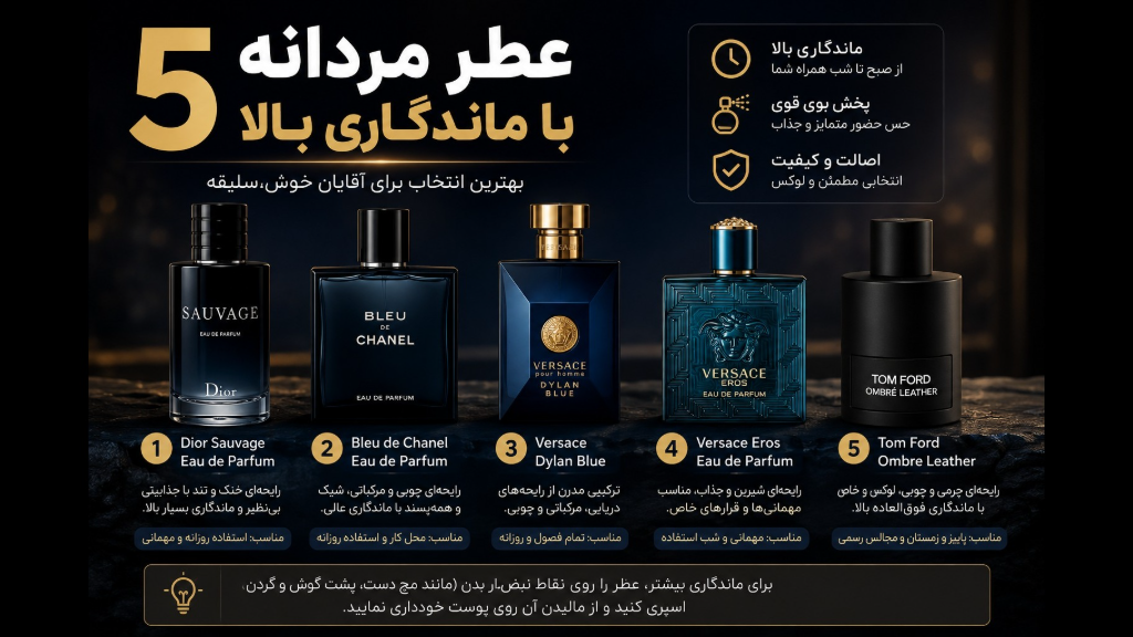 «5 عطر مردانه با ماندگاری بالا»