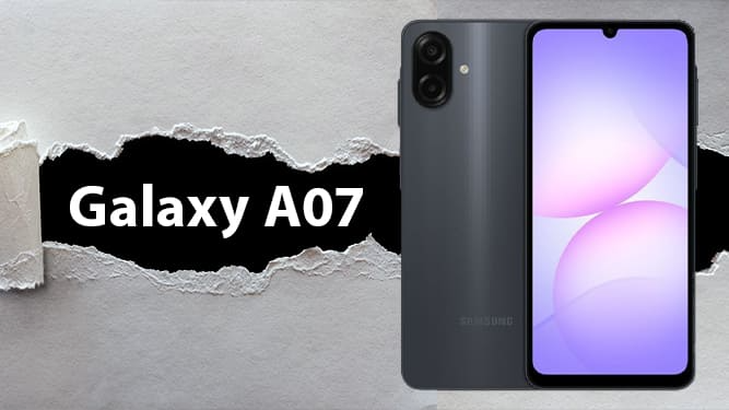 اولین نگاه به Galaxy A07