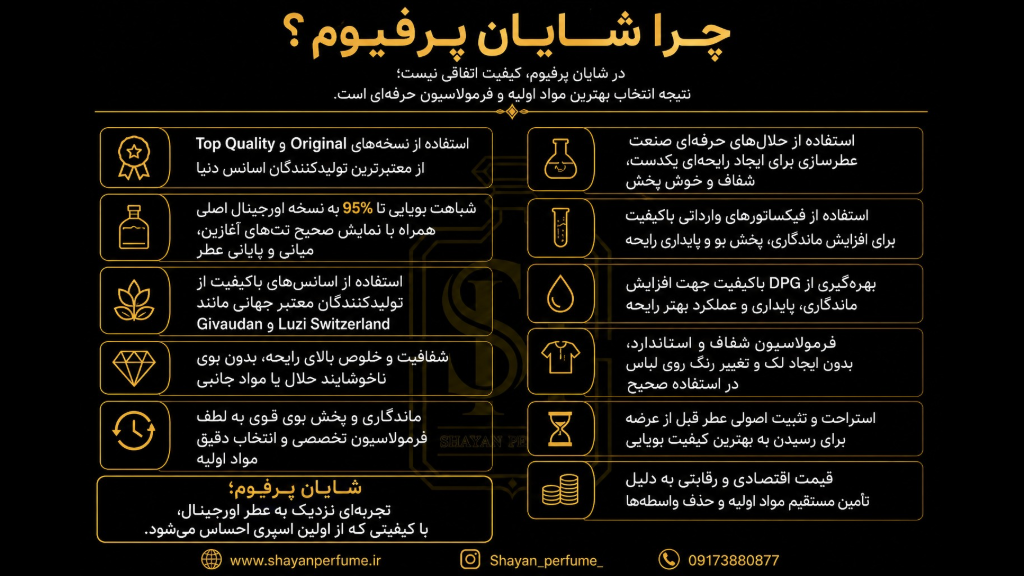 چرا شایان پرفیوم متفاوت است؟
