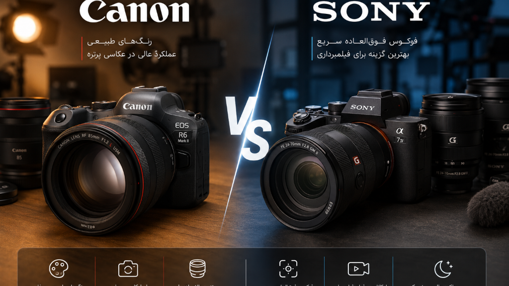 مقایسه دوربین‌های Canon و Sony
