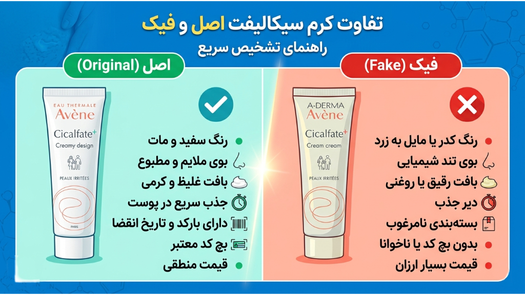 فرق بین کرم سیکالیفت اون اصل ✅ و فیک ❌