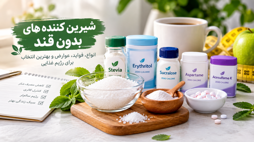 معرفی انواع شیرین کننده های بدون قند