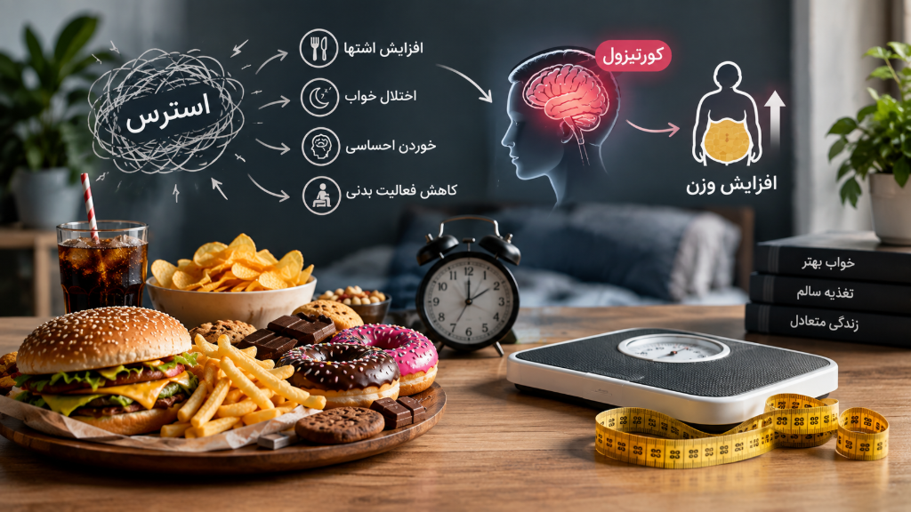 استرس چطور باعث افزایش وزن می شود؟