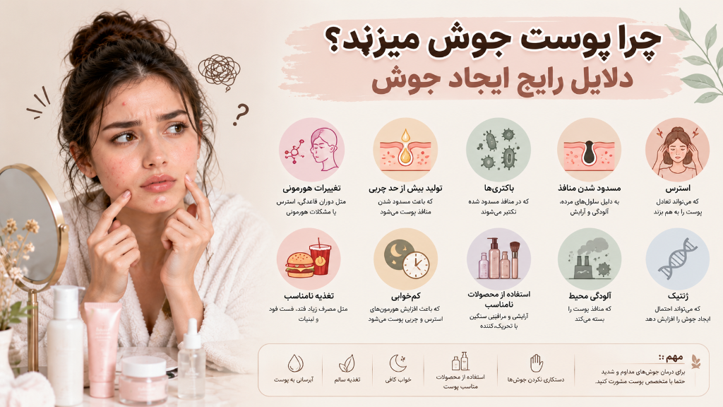 چرا پوست جوش میزند؟