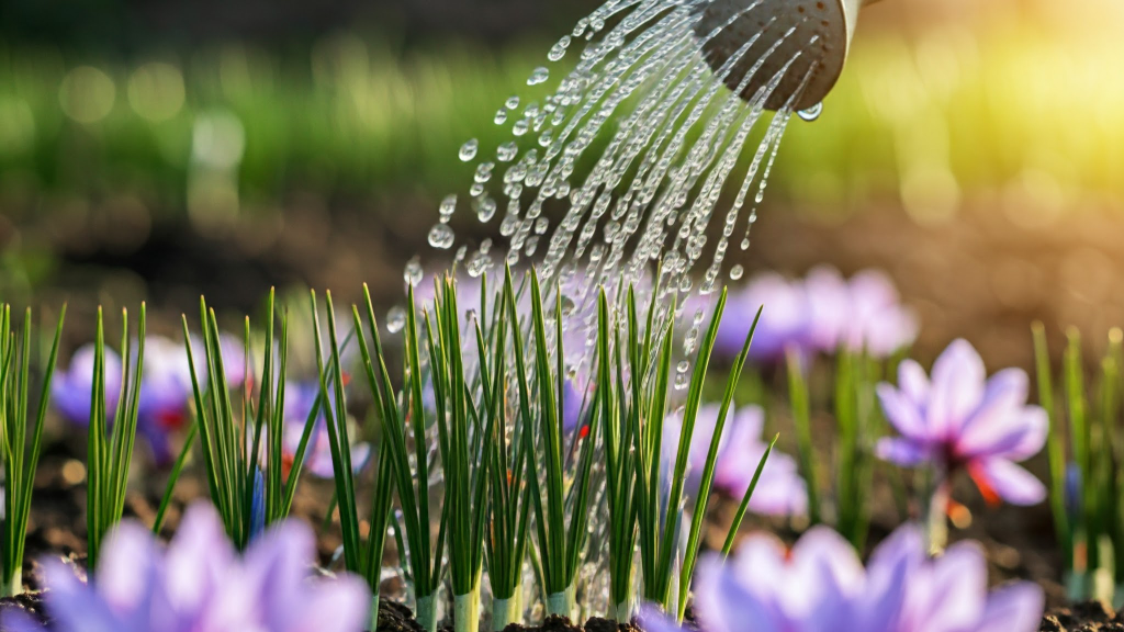 ** مراقبت از مزرعه زعفران پس از برداشت**