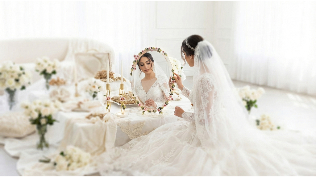 آینه شمعدان عروس: نماد نور و جاودانگی در شروع زندگی مشترک