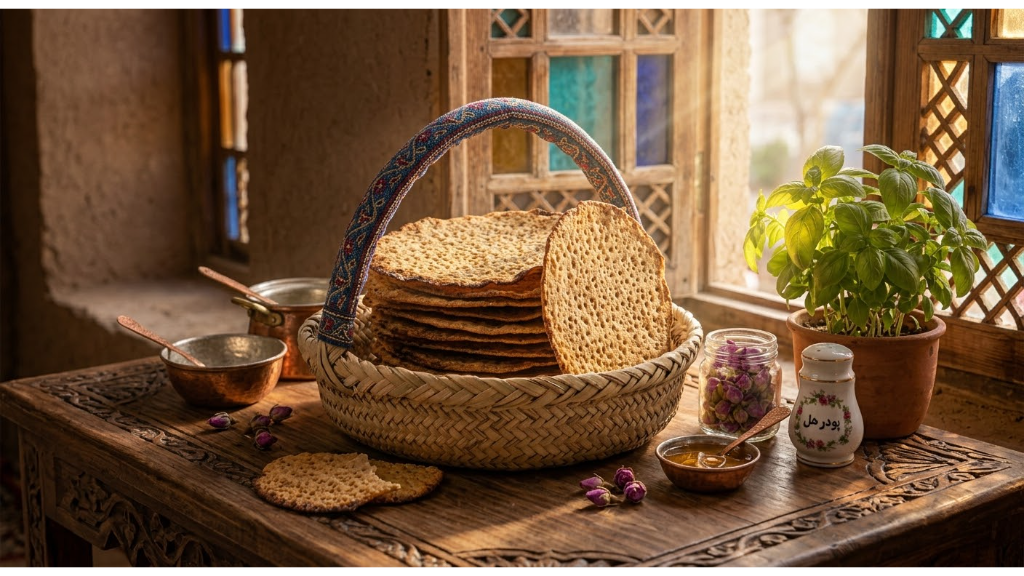 نان سالم شیرمال خشک تنوری خانگی