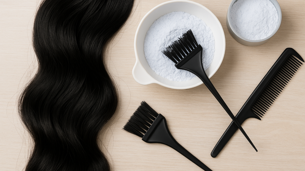 چگونه رنگ موی مشکی را روشن کنیم؟ | شیمر بیوتی