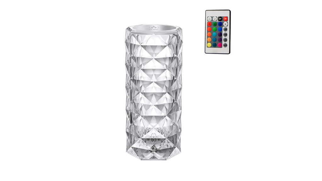 آباژور رومیزی لمسی طرح الماس؛ نور مدرن با طراحی لوکس