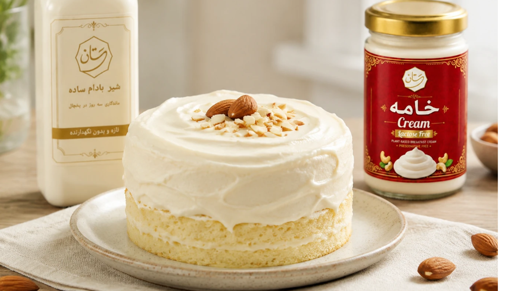 طرز تهیه کیک رژیمی بدون تخم‌مرغ با شیر بادام