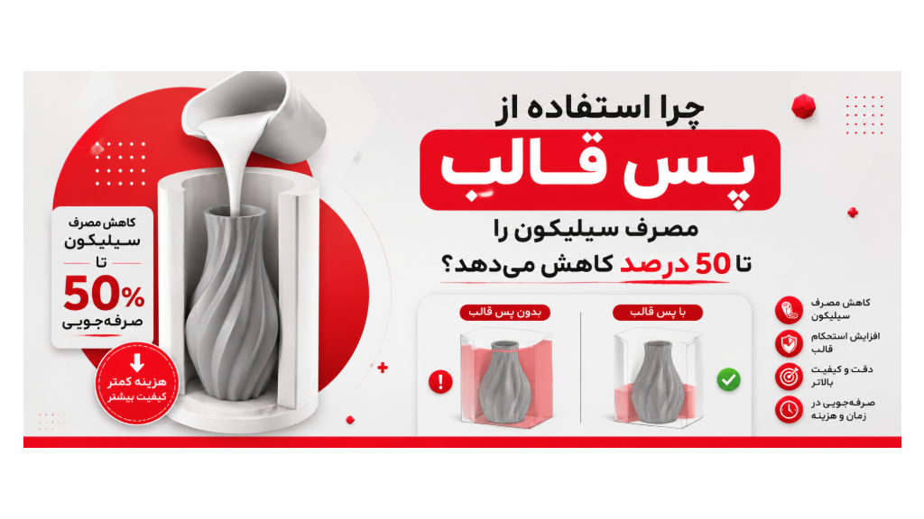 چرا استفاده از پس قالب، مصرف سیلیکون را تا 50 درصد کاهش می‌دهد؟