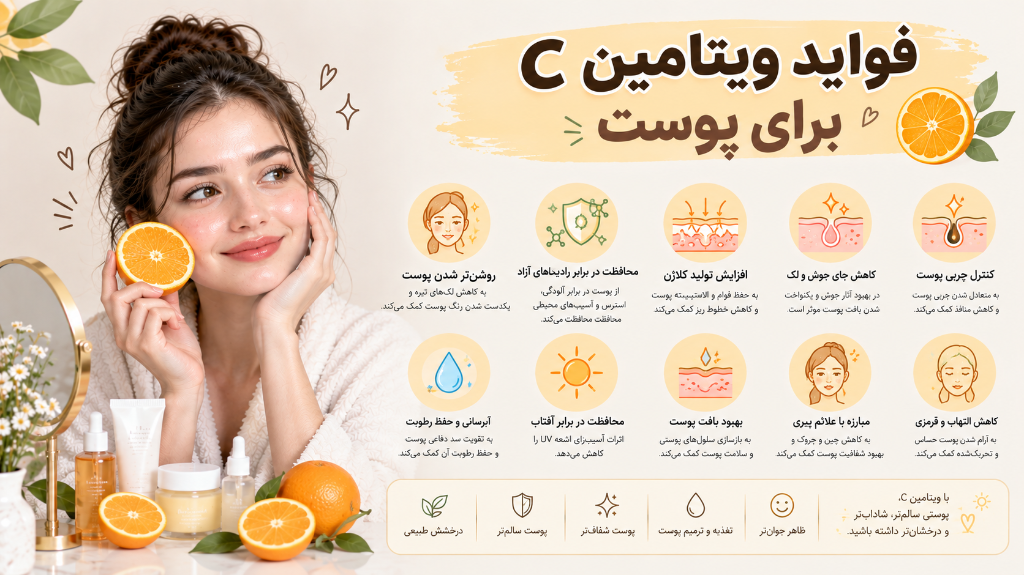 فواید ویتامین C برای پوست