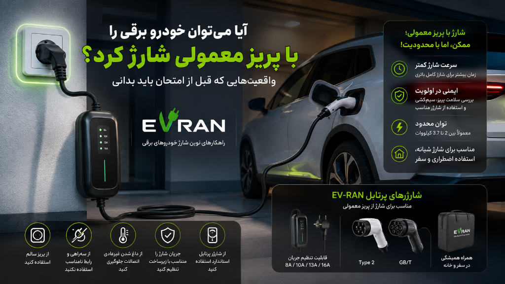 آیا می توان خودرو برقی را با پریز معمولی شارژ کرد؟