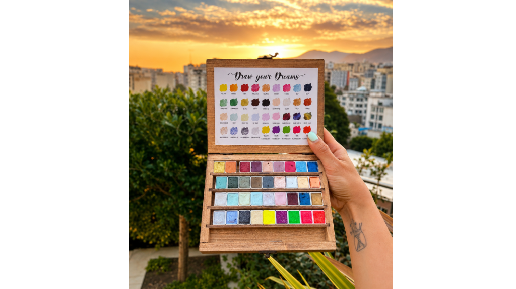 🎨 9 تکنیک برای درخشش واقعی رنگ‌ها آبرنگ متالیک ✨