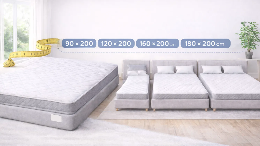 اندازه استاندارد تشک؛ اندازه مناسب انواع تشک برای انواع تخت