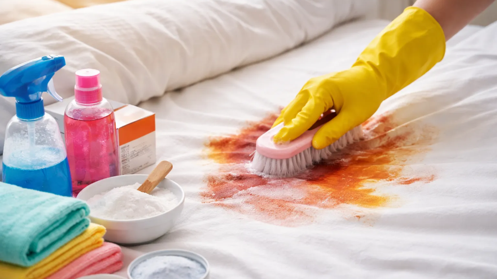 ترفندهای پاک کردن لکه روتختی