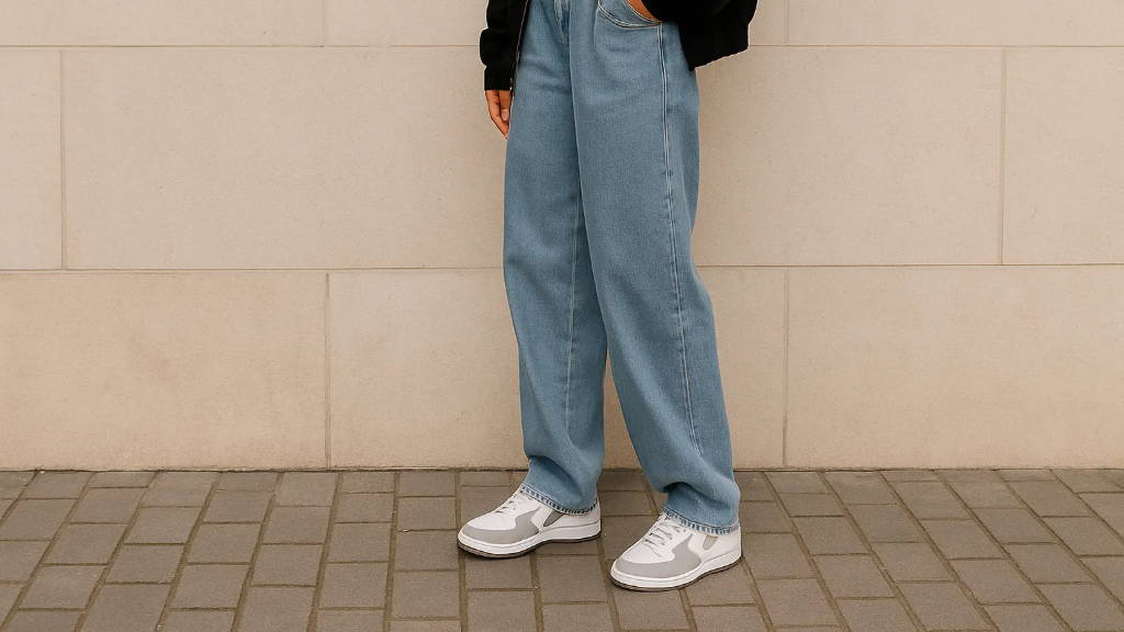 استایل با شلوار بگ - با شلوار بگ چه کتونی بپوشیم؟