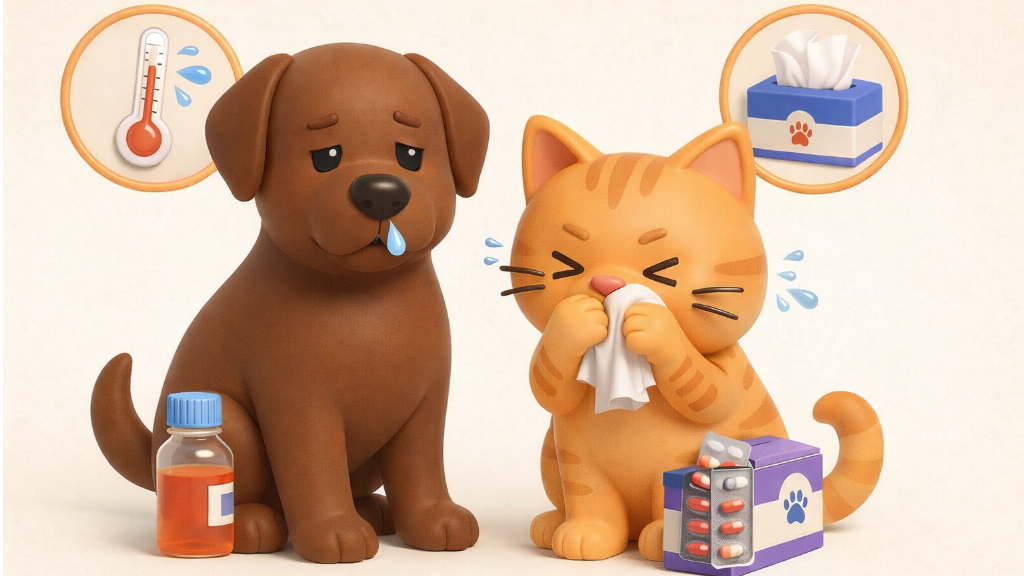 سرماخوردگی در حیوانات خانگی