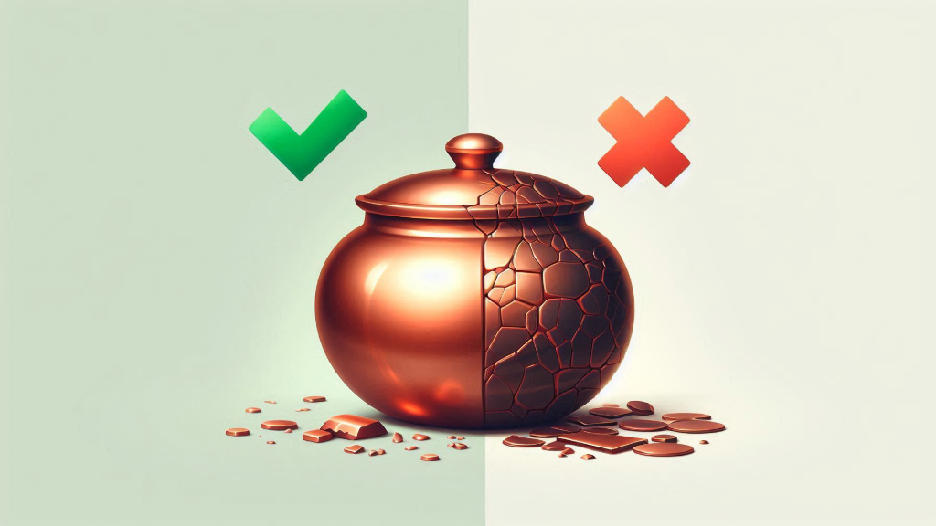 تفاوت ظروف مسی اصل و تقلبی