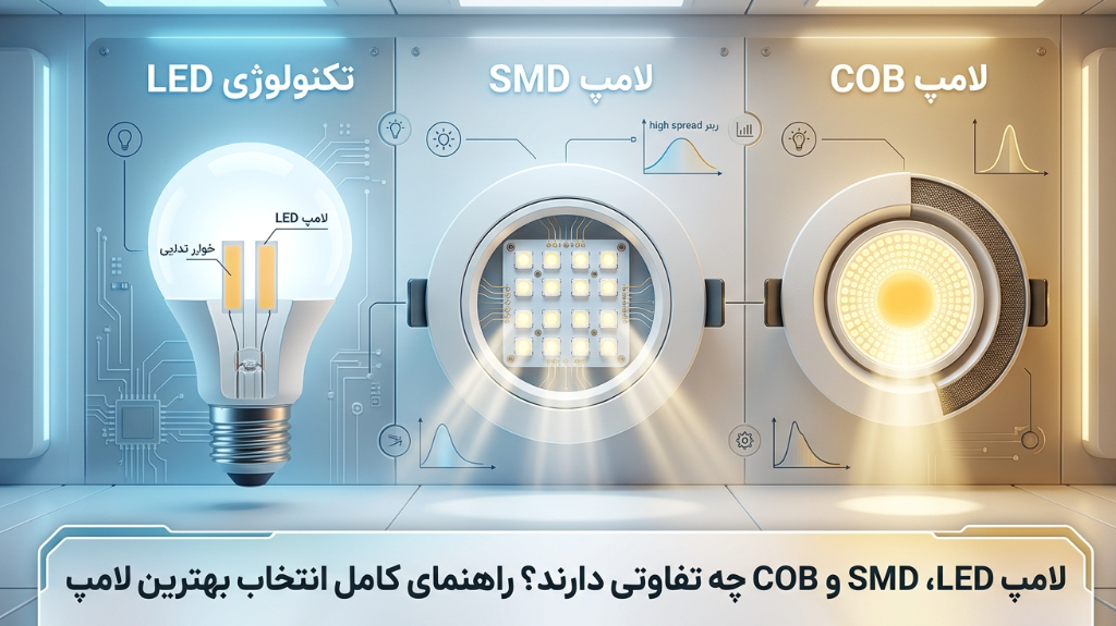 لامپ LED، SMD و COB چه تفاوتی دارند؟