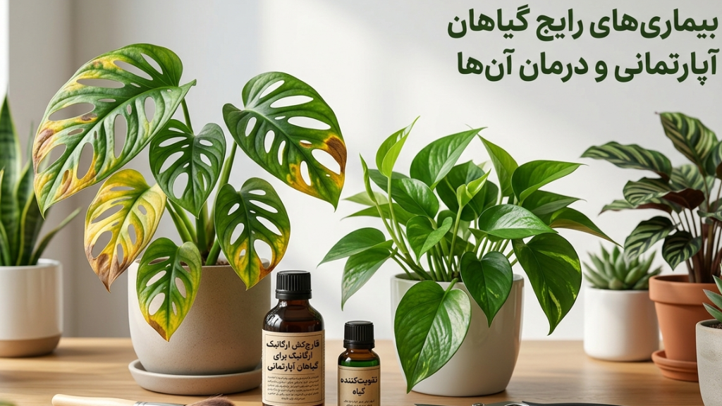 بیماری‌های رایج گیاهان آپارتمانی و درمان آن‌ها