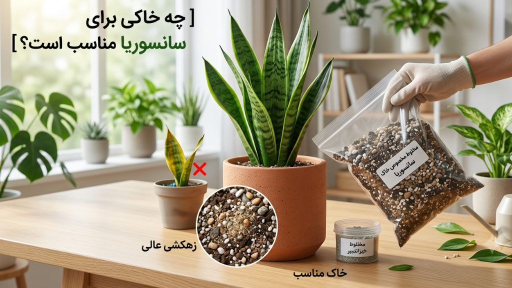 چه خاکی برای سانسوریا مناسب است؟