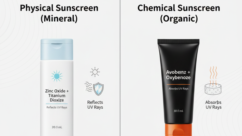 تفاوت ضد آفتاب فیزیکی و شیمیایی چیست ؟