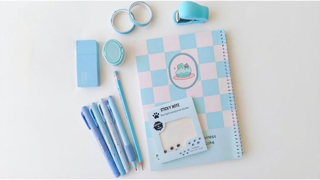 ست لوازم تحریر آبی پاستلی💙