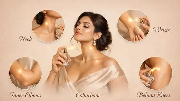 راهنمای نقاط نبض برای ماندگاری بوی عطر