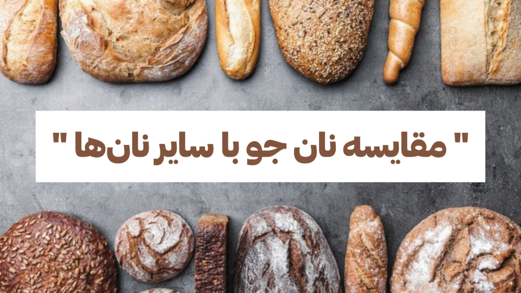 مقایسه نان جو خالص،با سایر نان ها.....