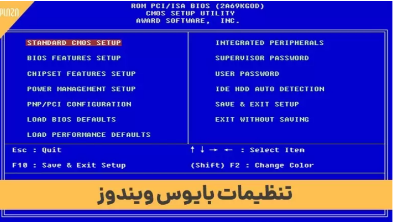 تنظیمات بایوس برای بالا آمدن یا نصب ویندوز