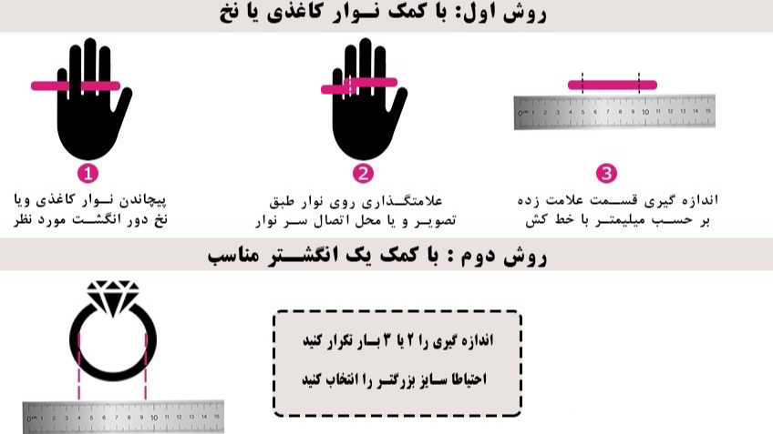 چطور سایز انگشتر و النگو را درست انتخاب کنیم؟