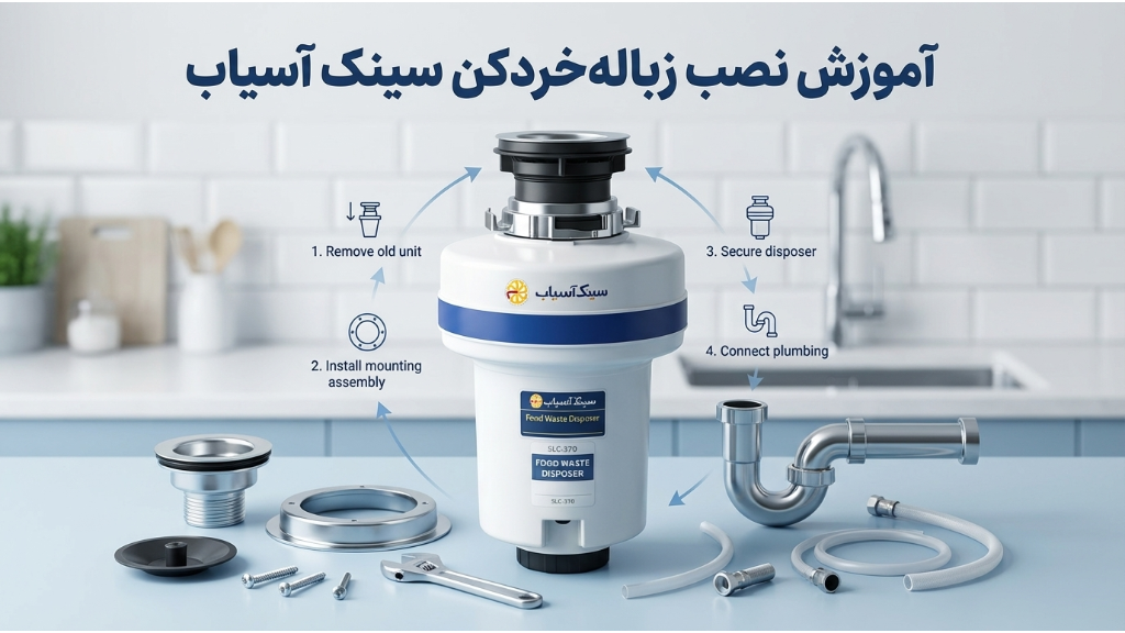 نحوه نصب زباله خرد کن سینک آسیاب