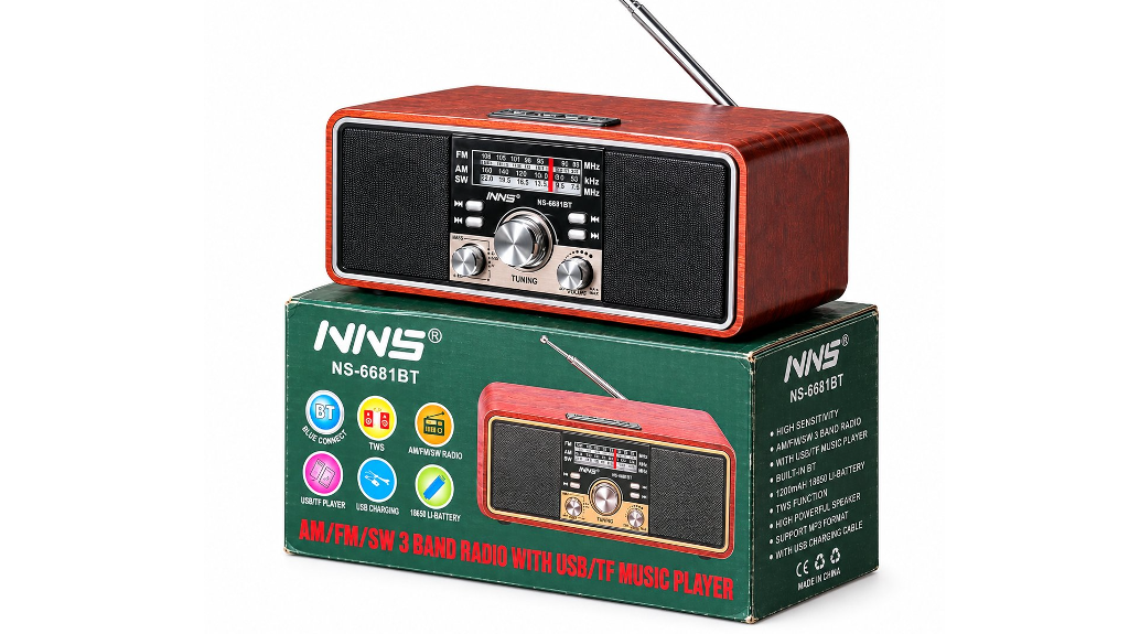 اسپیکر رادیو کلاسیک (چوبی) مدل NNS-6681BT