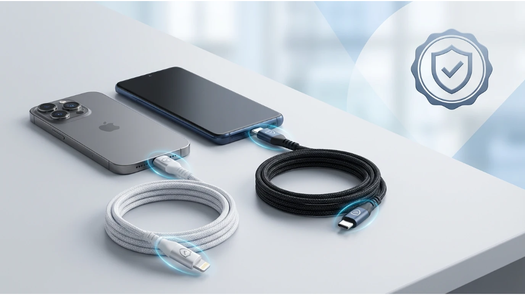 خرید کابل شارژ اصل اندروید و آیفون با گارانتی از موبایل هانس